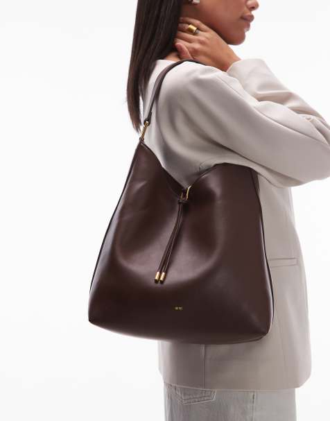 JW PEI – Aria – Chokladbrun, slouchy toteväska med axelrem - view 1