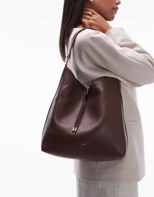 JW PEI - Aria - Weiche Schultertasche in Schokobraun-Brown