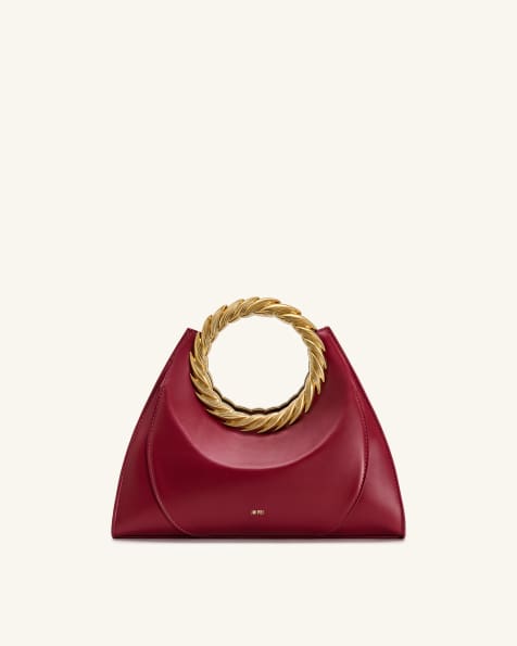 JW PEI - Bolso Amiya con asa dorada en rojo vino - view 1