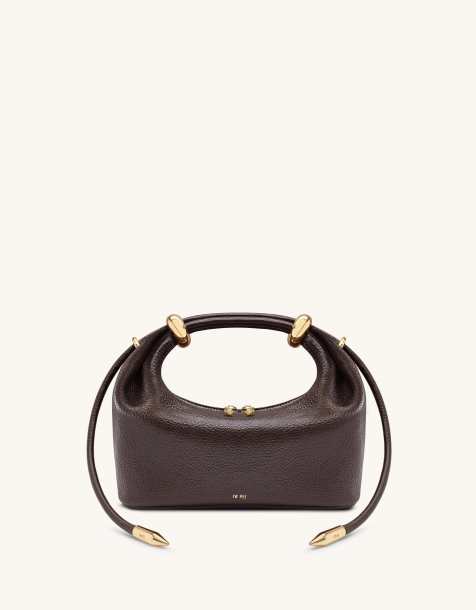 JW PEI - Bolso clutch Ellie con asa superior en marrón oscuro - view 1