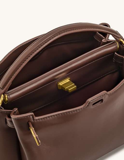 JW PEI - Bolso de mano Carmen en marrón rojizo, 3 de 4