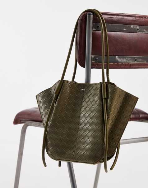 JW PEI - bolso tote ancho trenzado Nala en oliva - view 1