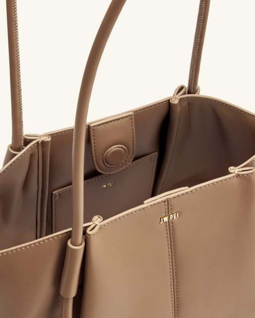 JW PEI - bolso tote marrón arcilla, 3 de 4