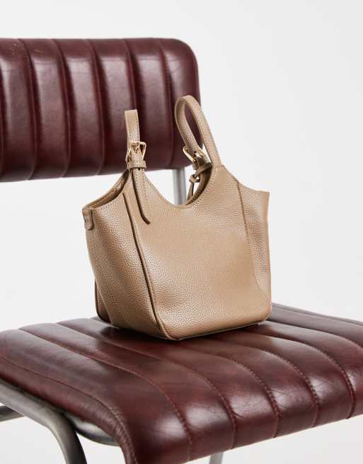 JW PEI - Bolso tote mini Ines con cierre de candado en beige, 3 de 4