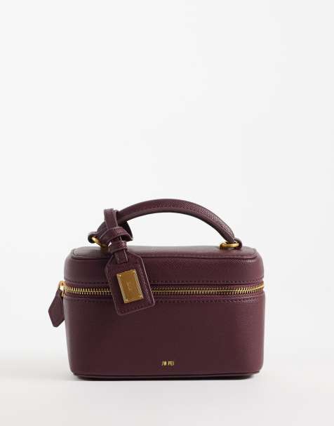 JW PEI - Bolso vanity Cleo con asa superior en granate oscuro - view 1