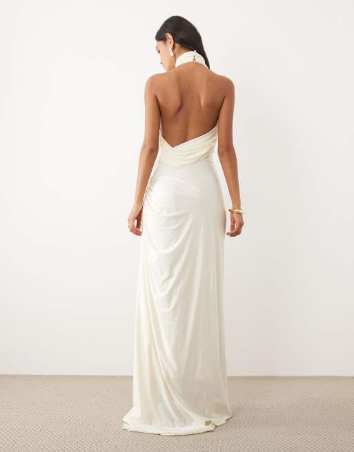 ivory drape dress JW PEI - Maxi - Women - Nylon/Spandex - 2 US Casual Summer DRess