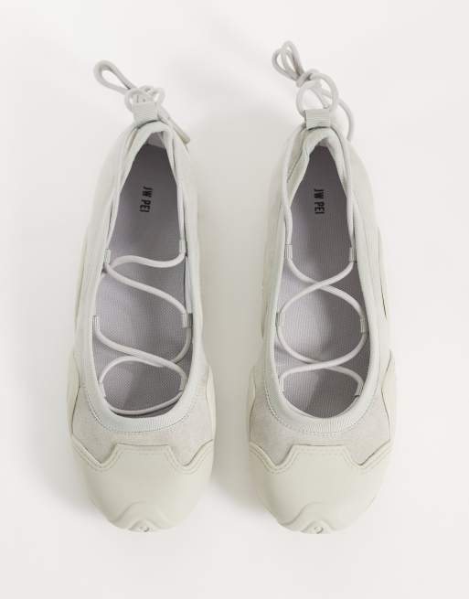 JW PEI - Caitlin - Baskets style ballerines à lacets - Gris, 2 de 4