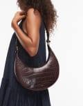 [JW PEI] JW PEI Carly crossbody saddle bag in brown croc No Size BROWN