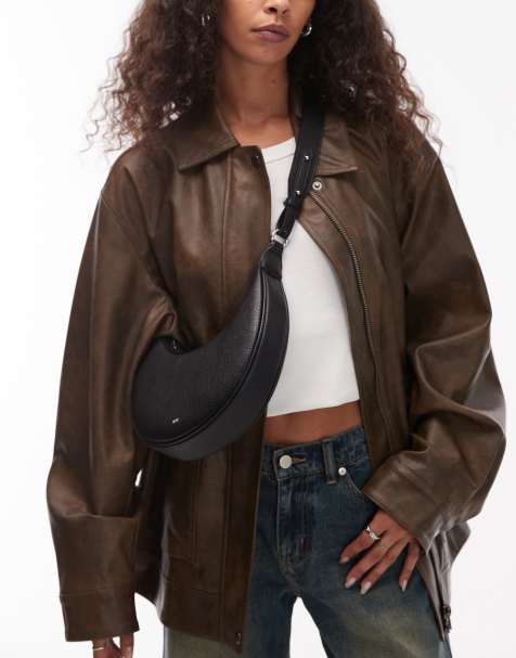 JW PEI – Carly – Czarna torebka typu saddle z paskiem crossbody - view 1