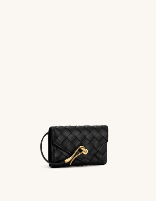 JW PEI Celeste card holder wallet in black weave, 3 of 3