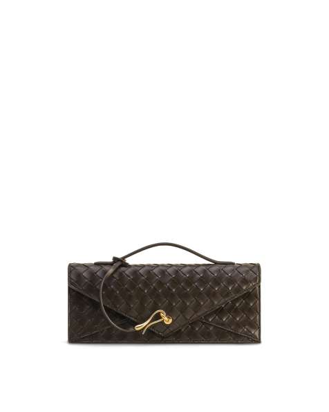 JW PEI Celeste clutch bag in brown weave - view 1