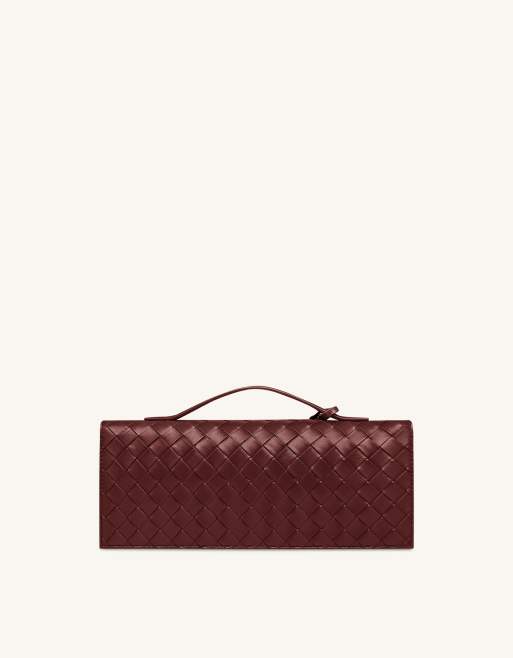 JW PEI Celeste geflochtene Clutch in Burgunderrot, 4 von 4