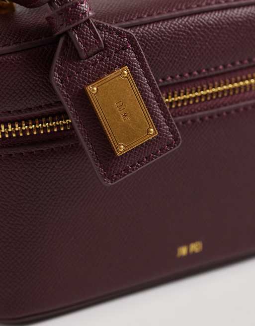 JW PEI Cleo borsa vanity con manico superiore in bordeaux scuro, 3 di 4