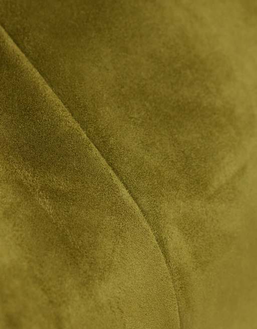 JW PEI Dara faux suede bag in dark olive, 3 of 4
