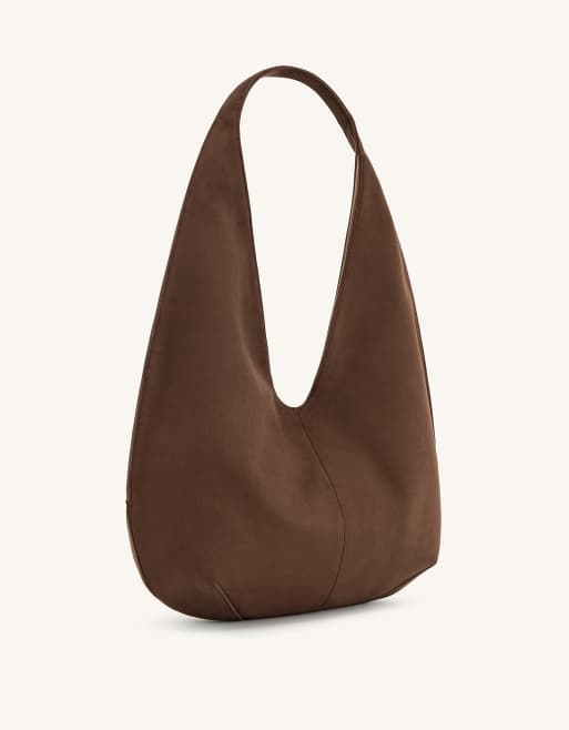 JW PEI Dara faux suede bag in mocha brown, 2 of 4