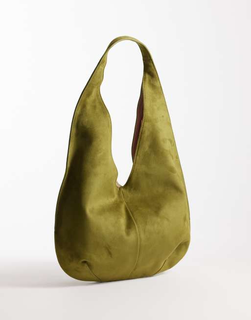 JW PEI – Dara – Tasche aus Wildlederimitat in dunklem Olivgrün, 4 von 4