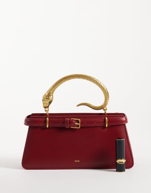 JW PEI Elena Tasche mit Schlangengriff in Rot, 2 von 4