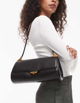 JW PEI JW PEI Eloise clean shoulder bag with gold hardware in black