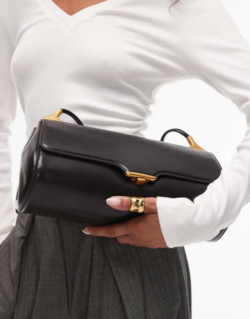 JW PEI Eloise clean shoulder bag with gold tone hardware in black, 4 of 5