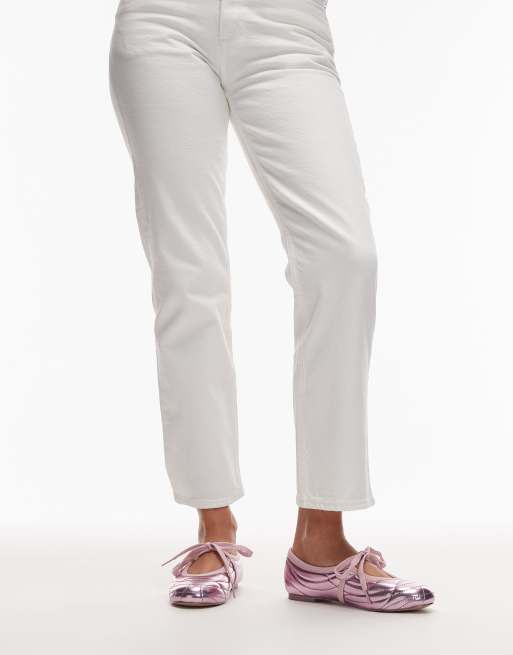 JW PEI – Erika – Ballerinas in Rosa mit Steppnaht und Schnürdetail, 2 von 4