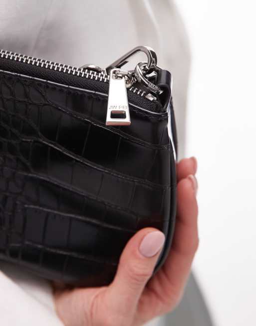 JW PEI Eva shoulder bag in black croc | ASOS