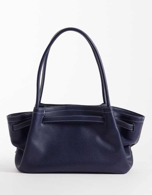JW PEI – Hana – Breite Tragetasche in Marineblau, 4 von 4