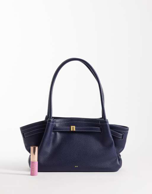 JW PEI – Hana – Granatowa szeroka torba typu tote, 2 z 4