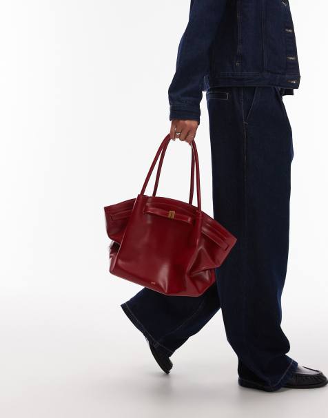 JW PEI Hana medium tote bag in deep claret red - view 1