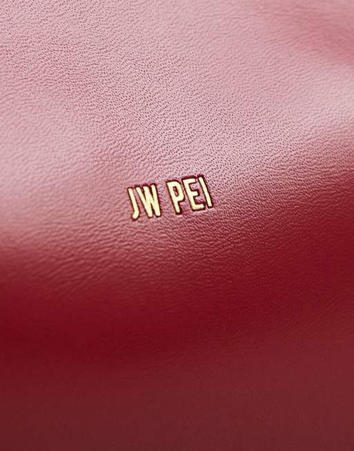 JW PEI Hana mini borsa tote in rosso bordeaux, 3 di 4