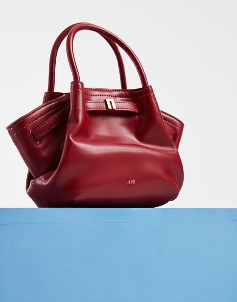 JW PEI Hana mini cabas en rouge lie-de-vin - view 1