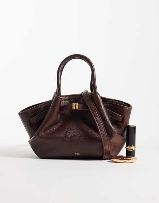 JW PEI Hana mini tote bag in dark brown, 2 of 4
