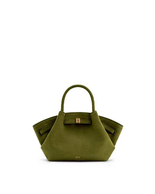 JW PEI - Hana - Mini tote tas van imitatiesuède in olijfgroen, 5 van 5