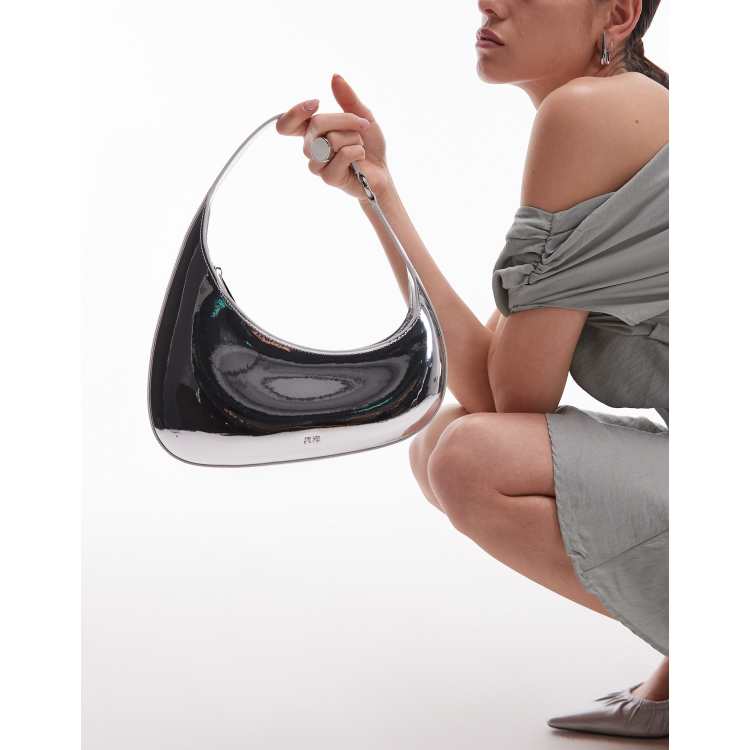 JW PEI Harlee asymmetric shoulder bag in silver | ASOS