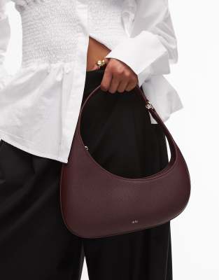 JW PEI - Harlee - Asymmetrische Schultertasche in Burgunderrot