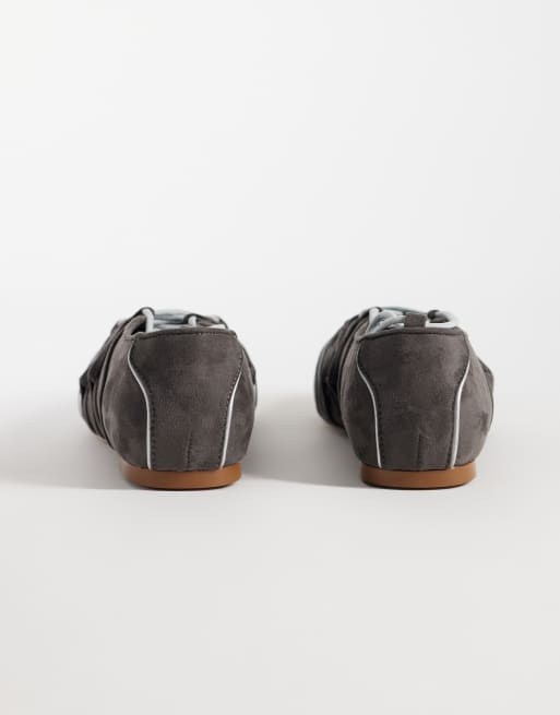 JW PEI Iria ballerines à lacets gris foncé, 4 de 5