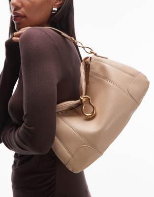 JW PEI - Jayla - Schultertasche in Beige mit geschmolzenem Schnallendetail-Neutral