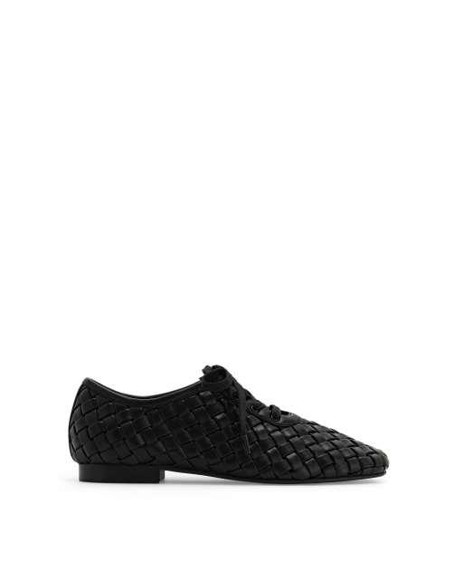 JW PEI - Kayla - Scarpe stringate nere intrecciate con fascette, 4 di 4