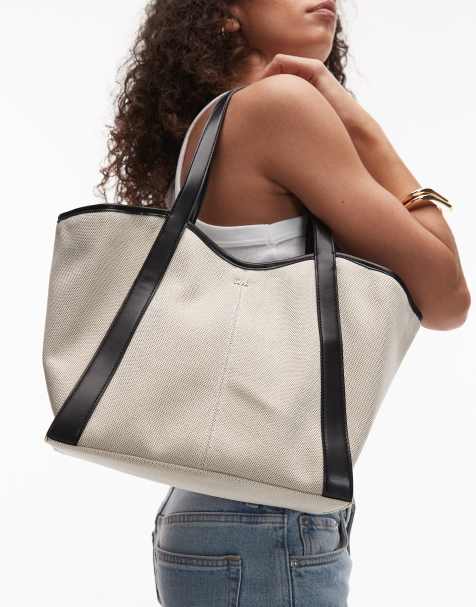 JW PEI - Kiana - Grand sac cabas en toile et PU mélangés - view 1