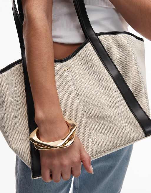 JW PEI Kiana large tote bag in canvas and PU mix, 4 of 4