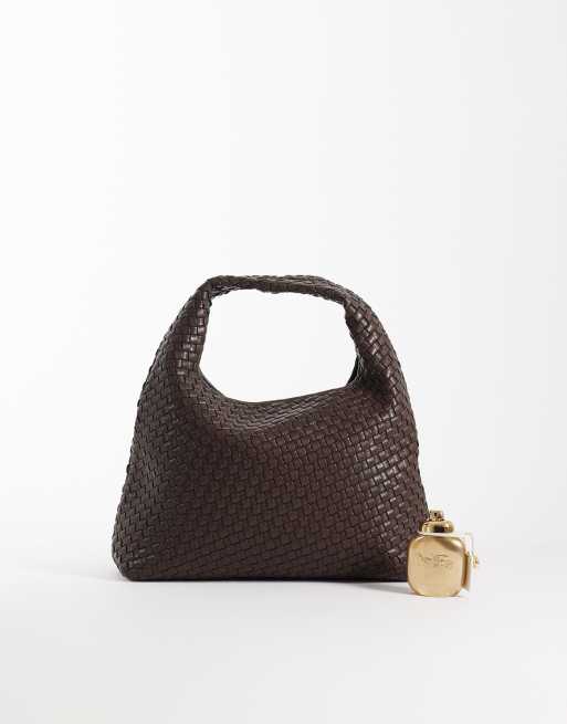JW PEI - Laura - Borsa da spalla intrecciata marrone moka, 2 di 4