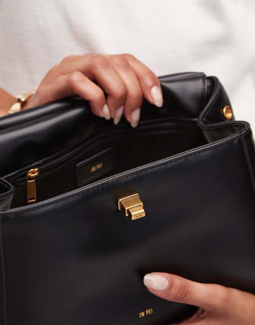 JW PEI - Lucia - Borsa classica con manico superiore nera con tracolla, 3 di 5