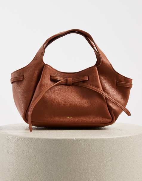JW PEI Mabel mini tote tas in karamelbruin - view 1