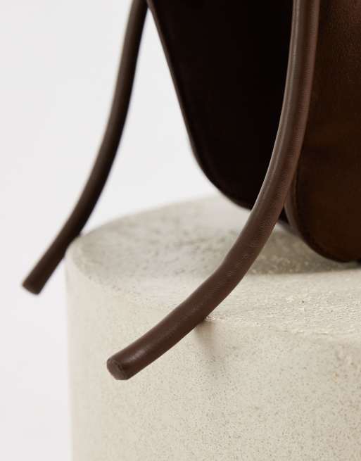 JW PEI Nala large faux suede tote bag in chocolate brown, 3 of 4