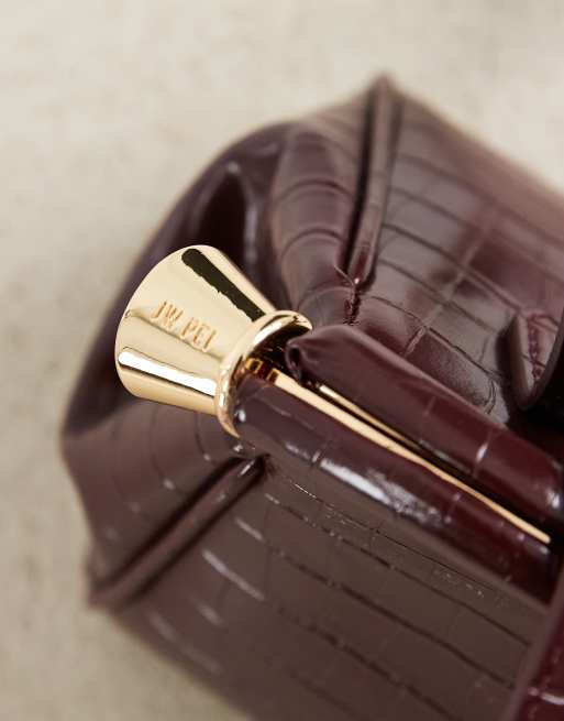 JW PEI Naomi axelväska i burgundy croc, 4 av 4