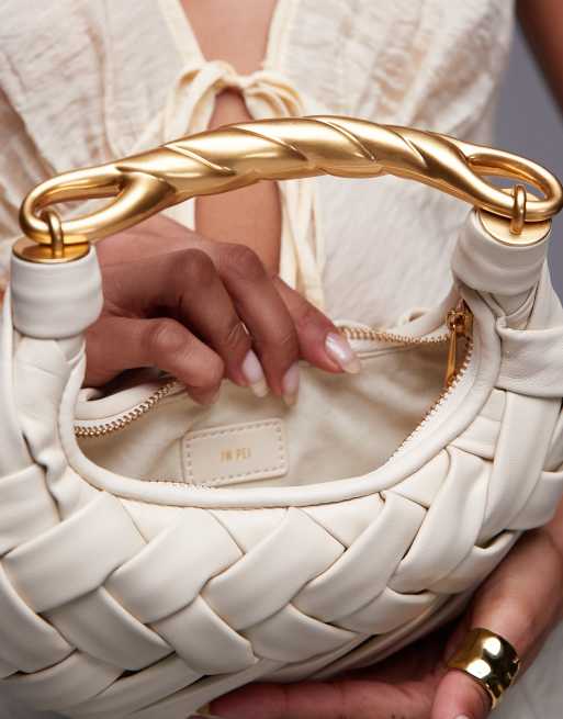 JW PEI Orla woven top handle bag in white | ASOS