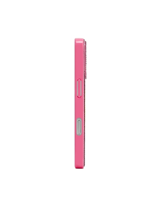JW PEI - Pink og gult mobilcover med smiley i rhinsten, 3 af 3