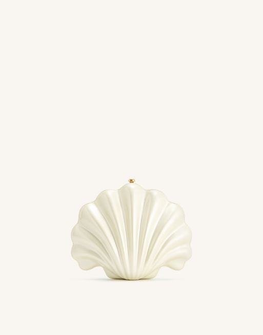 JW PEI - Pochette a conchiglia color avorio