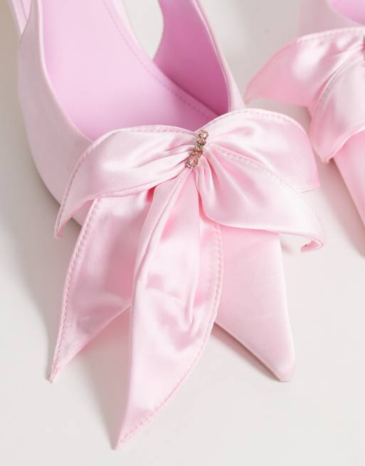 JW PEI - Queena - Décolleté rosa con cinturino posteriore e applicazioni floreali, 2 di 4