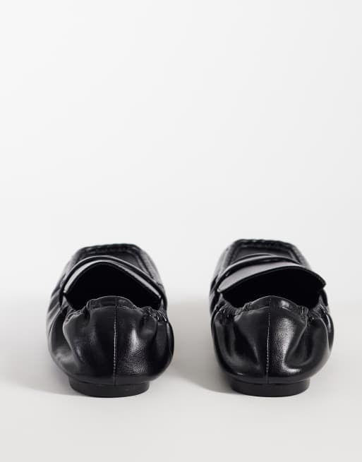 JW PEI Rowan ruched slip-on loafers in black, 3 of 5