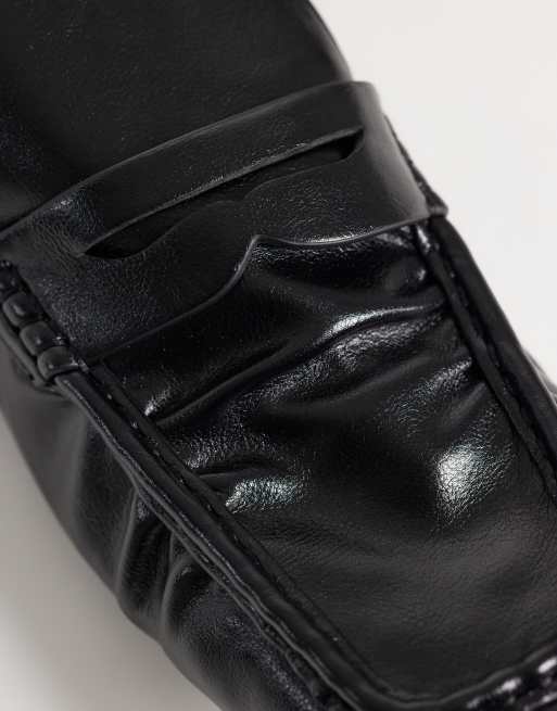 JW PEI Rowan ruched slip-on loafers in black, 4 of 5